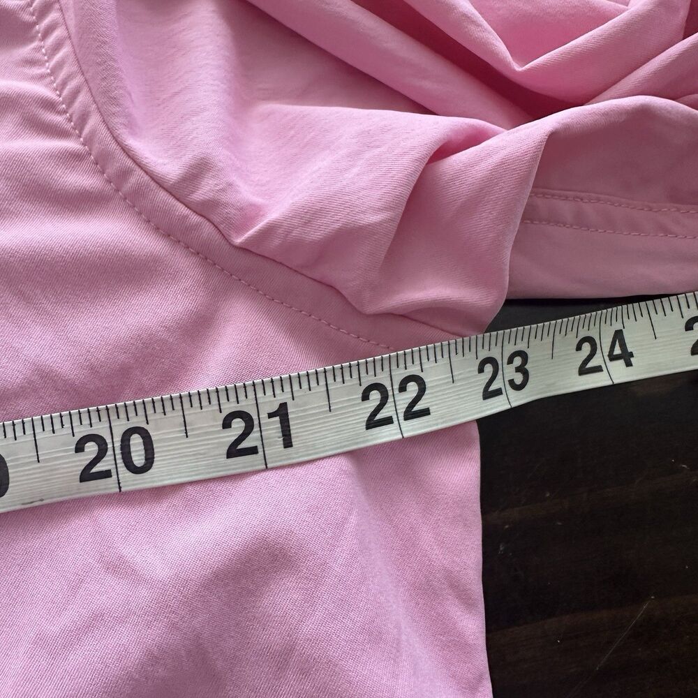 Poncho Pearl Snap Shirt Men’s M Performance Pink Long Sleeves Slim Fit Vented - Picture 6 of 10